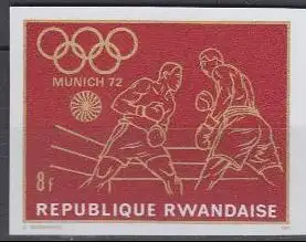 Ruanda Mi.Nr. 459B Olympiade 1972 München, Boxen, ungez. (8)