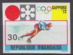 Ruanda Mi.Nr. 480B Olympiade 1972 Sapporo, Eisschnelllauf, ungez. (30)