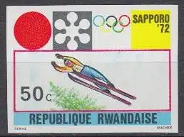 Ruanda Mi.Nr. 481B Olympiade 1972 Sapporo, Skispringen, ungez. (50)