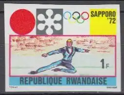 Ruanda Mi.Nr. 482B Olympiade 1972 Sapporo, Eiskunstlauf, ungez. (1)