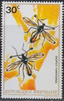 Ruanda Mi.Nr. 539A Insekten, Diopsis fumipennis (30)