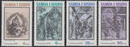 Samoa Mi.Nr. 395-98 Weihnachten, Dürer - Stiche (4 Werte)