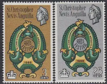 St.Christopher-Nevis-Anguilla Mi.Nr. 168-69 Festival der Künste (2 Werte)