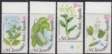 St.Christopher-Nevis-Anguilla Mi.Nr. 388-91 Blumen (4 Werte)