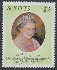 St. Kitts Mi.Nr. 39 80.Geb. Königinmutter Elisabeth (2)