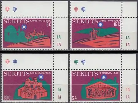 St. Kitts Mi.Nr. 40-43 Weihnachten (4 Werte)