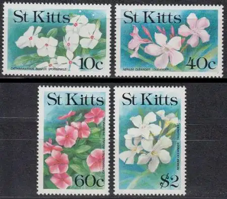 St. Kitts Mi.Nr. 304-07 Blüten (4 Werte)