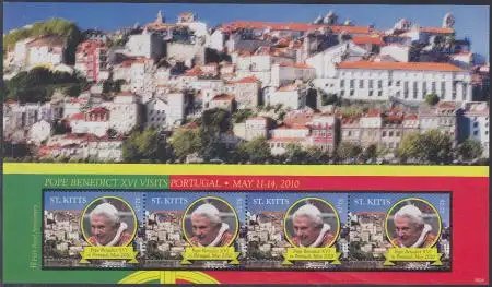 St. Kitts Mi.Nr. Klbg.1169 Papst Benedikt XVI, Besuch in Portugal 