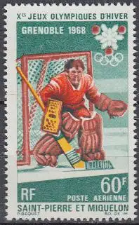 St. Pierre & M. Mi.Nr. 424 Olympische Winterspiele 1968, Eishockey (60)