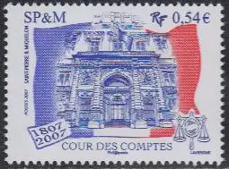 St. Pierre & M. Mi.Nr. 976 200Jahre französischer Rechnungshof Paris (0,54)