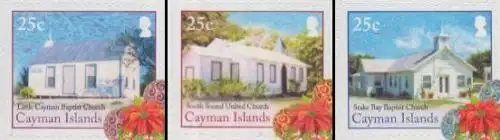 Cayman-Inseln MiNr. 1271-73 Weihnachten, Kirchen (3 Werte)