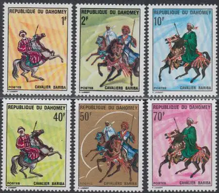 Dahomey Mi.Nr. 431-36 Bariba-Reiter (6 Werte)