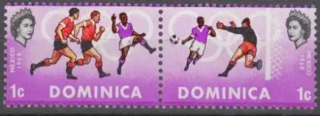 Dominica Mi.Nr. Zdr. 229-30 Olympische Spiele 1968 Mexiko, Fußball 