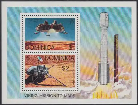 Dominica Mi.Nr. Block 38 Viking Marsmission