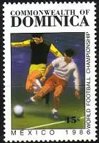 Dominica Mi.Nr. 949 Fußball WM Mexico 1986 (45C)