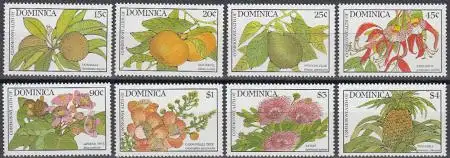 Dominica Mi.Nr. 1132-39 Blüten von Bäumen und Sträuchern (8 Werte)