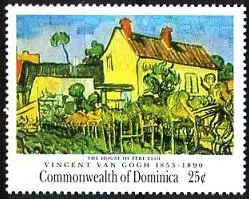 Dominica Mi.Nr. 1405 van Gogh, Das Haus von Pére Eloi (25C)