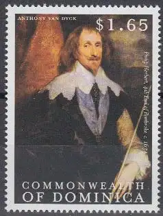 Dominica Mi.Nr. 2871 400.Geb.van Dyck, Earl of Pembroke (1,65)