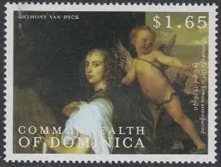 Dominica Mi.Nr. 2884 400.Geb.van Dyck, Ermina mit Cupido (1,65)