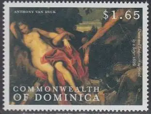 Dominica Mi.Nr. 2887 400.Geb.van Dyck, Satyr überrascht Diana + Endymion (1,65)