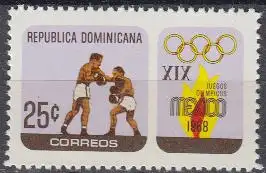 Dominikanische Rep. Mi.Nr. 915 Olympische Spiele Mexico 1968, Boxen (25)