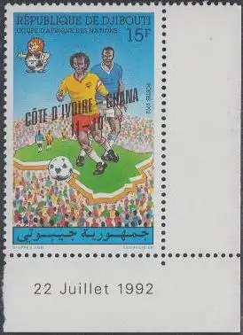 Dschibuti Mi.Nr. 571 Afrik.Fußball-Ländercup, Elfenbeinküste-Ghana: 11:10 (15)