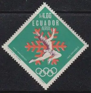 Ecuador Mi.Nr. 1279 Olympia 68 Grenoble, Eiskunstlauf (4,00)