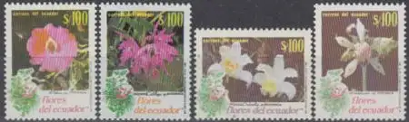 Ecuador Mi.Nr. 2181-84 Einheimische Blumen (4 Werte)