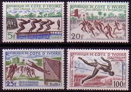 Elfenbeinküste Mi.Nr. 233-36 Sportspiele Abidjan (4 Werte)