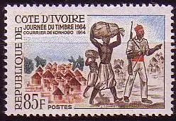 Elfenbeinküste Mi.Nr. 277 Tag der Briefmarke, Postboten von Korhogo 1914 (85)
