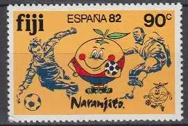 Fidschi-Inseln Mi.Nr. 463 Fußball-WM Spanien, Naranjito und Spielszene (90)