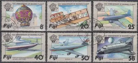 Fidschi-Inseln Mi.Nr. 483-88 200J. Luftfahrt (6 Werte)