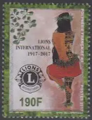 Franz. Polynesien MiNr. 1363 Lions International, Frau mit Tattoos (190)