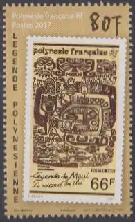 Franz. Polynesien MiNr. 1369 Polynesische Sagen, Marke MiNr.546 (80)