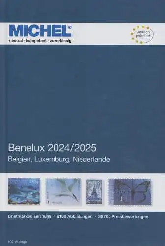 Michel Europa Katalog Band 12 - Benelux 2024/2025, 109. Auflage Lief. ab 6.9.24