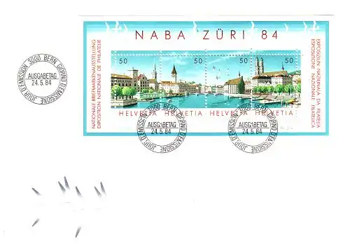 Schweiz Mi.Nr. Block 24 Nat. Briefmarkenausstellung NABA ZÜRI '84