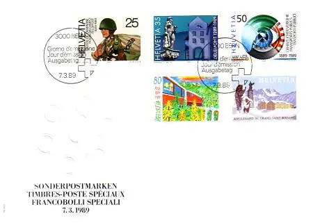 Schweiz Mi.Nr. 1385-89 Jahresereignisse 1989 (5 Werte)