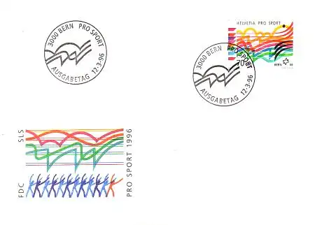 Schweiz Mi.Nr. 1576 Sporthilfe, farbige Bänder und Emblem (70+30)