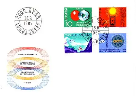 Schweiz Mi.Nr. 858-61 Jahresereignisse 1967 (II) (4 Werte)