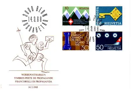 Schweiz Mi.Nr. 870-73 Jahresereignisse 1968 (I) (4 Werte)