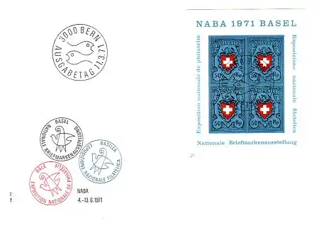 Schweiz Mi.Nr. Block 21 Nat. Briefmarkenausstellung NABA 1971 Basel