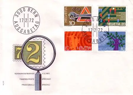 Schweiz Mi.Nr. 964-67 Jahresereignisse 1972 (I) (4 Werte)