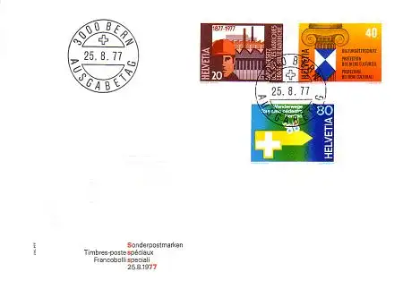 Schweiz Mi.Nr. 1109-11 Jahresereignisse 1977 (II) (3 Werte)