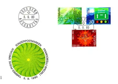 Schweiz Mi.Nr. 1184-86 Jahresereignisse 1980 (3 Werte)