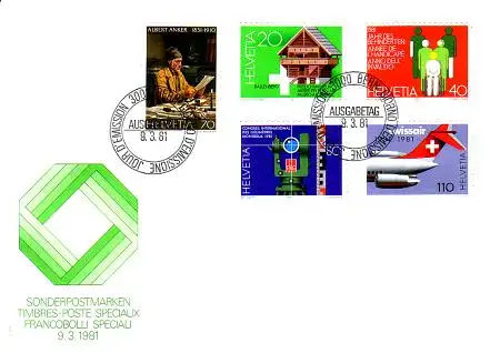 Schweiz Mi.Nr. 1191-95 Jahresereignisse 1981 (5 Werte)