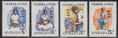 Niederl.Antillen Mi.Nr. 170-73 Jugendwohlfahrt, Jugend bei der Arbeit (4 Werte)