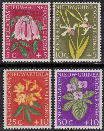 Niederl. Neuguinea Mi.Nr. 57-60 Einheimische Blumen (4 Werte)