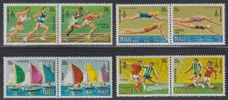 Niue Mi.Nr. Zdr.358-65 Olympische Sommerspiele Moskau (4 Paare)