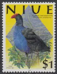 Niue Mi.Nr. 940 Vögel, Purpurhuhn (1)