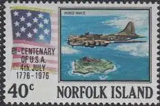 Norfolk-Insel Mi.Nr. 179 200J.USA-Unabhängigkeit, Jagdbomber 2.Weltkrieg (40)